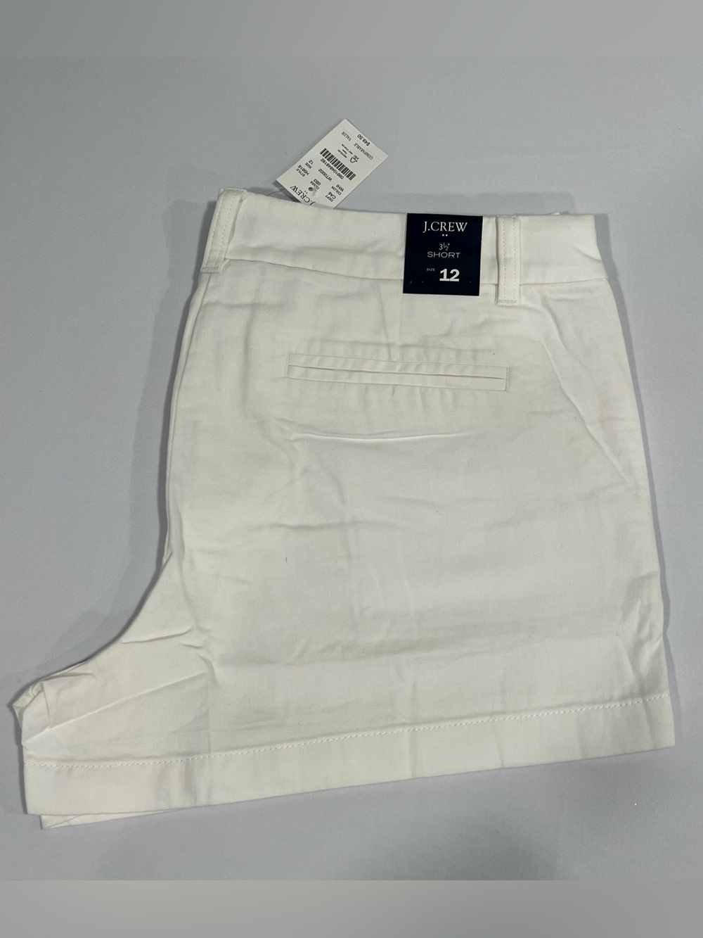 J. Crew White Chino 3 ½” Shorts NWT